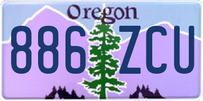 OR license plate 886ZCU