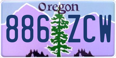 OR license plate 886ZCW