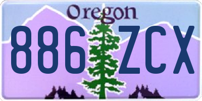 OR license plate 886ZCX