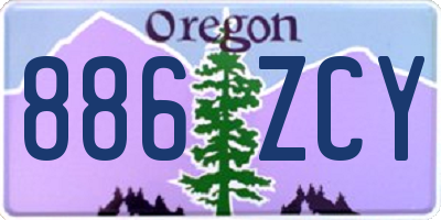 OR license plate 886ZCY