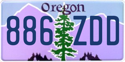 OR license plate 886ZDD