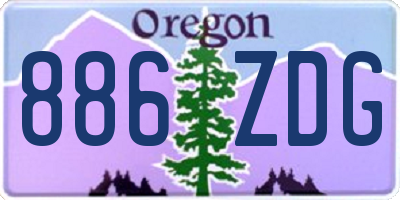 OR license plate 886ZDG