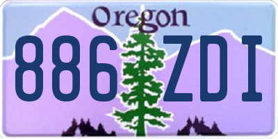 OR license plate 886ZDI