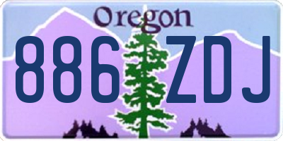 OR license plate 886ZDJ