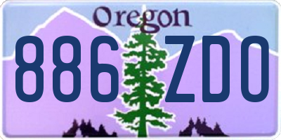 OR license plate 886ZDO
