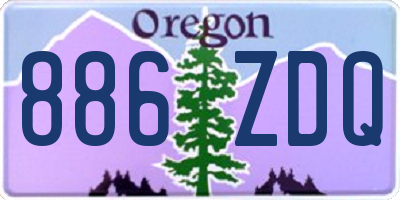 OR license plate 886ZDQ