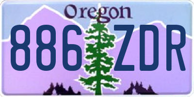 OR license plate 886ZDR