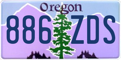 OR license plate 886ZDS