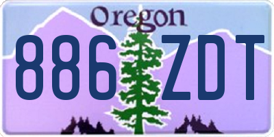 OR license plate 886ZDT