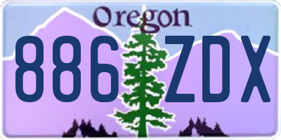 OR license plate 886ZDX