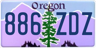 OR license plate 886ZDZ