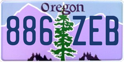OR license plate 886ZEB