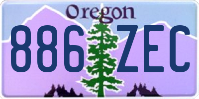 OR license plate 886ZEC