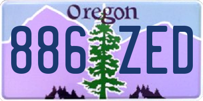OR license plate 886ZED