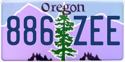 OR license plate 886ZEE