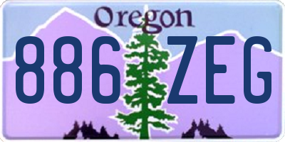 OR license plate 886ZEG