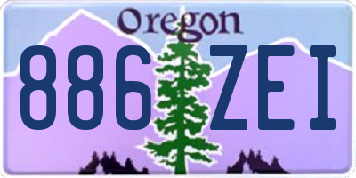 OR license plate 886ZEI