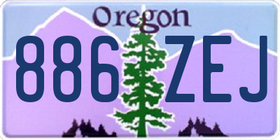 OR license plate 886ZEJ