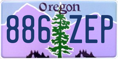 OR license plate 886ZEP
