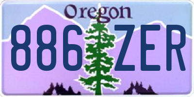 OR license plate 886ZER