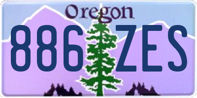 OR license plate 886ZES