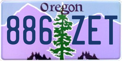 OR license plate 886ZET