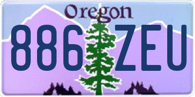 OR license plate 886ZEU