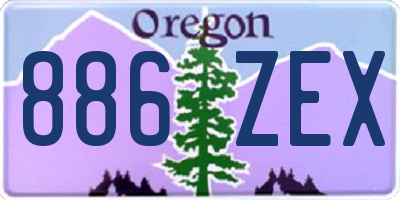 OR license plate 886ZEX