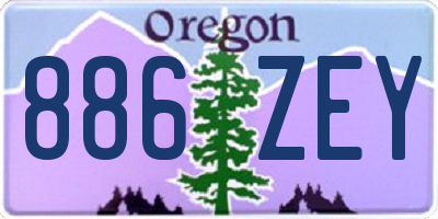 OR license plate 886ZEY