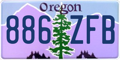 OR license plate 886ZFB