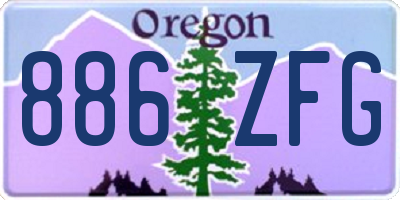OR license plate 886ZFG