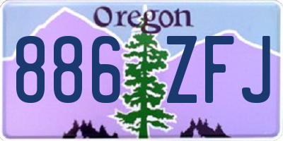 OR license plate 886ZFJ