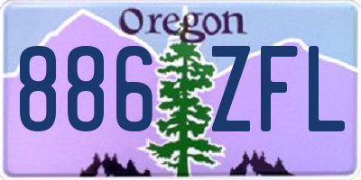 OR license plate 886ZFL