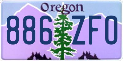 OR license plate 886ZFO