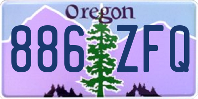 OR license plate 886ZFQ