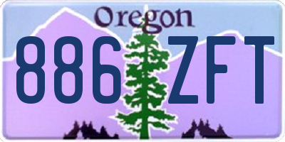 OR license plate 886ZFT