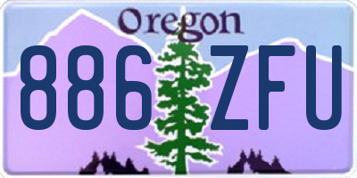 OR license plate 886ZFU