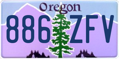OR license plate 886ZFV