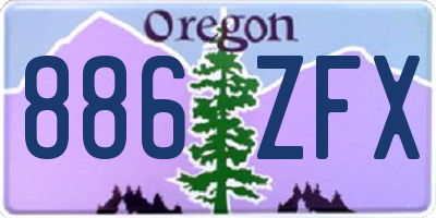 OR license plate 886ZFX