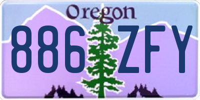 OR license plate 886ZFY