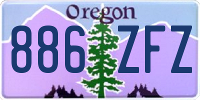 OR license plate 886ZFZ