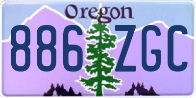 OR license plate 886ZGC