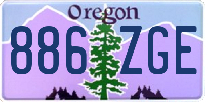 OR license plate 886ZGE