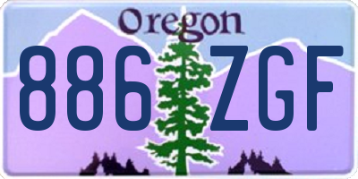OR license plate 886ZGF