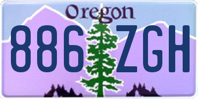 OR license plate 886ZGH