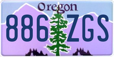 OR license plate 886ZGS