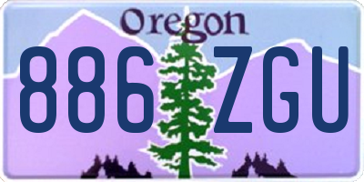 OR license plate 886ZGU