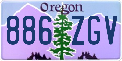 OR license plate 886ZGV