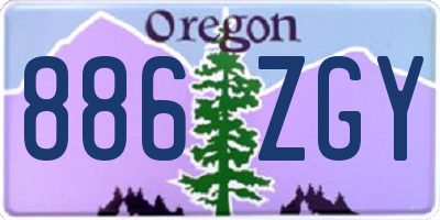 OR license plate 886ZGY
