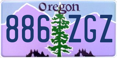 OR license plate 886ZGZ